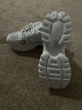 Dream Pairs Women's Chunky White Platform Sneakers